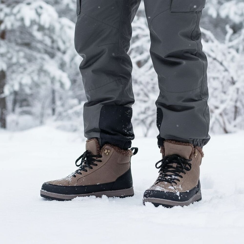 Weatherproof 13 Men Winter Boots Logjam Shearling Lace-up Outdoor Snow Shoes